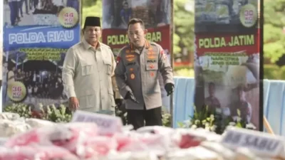 Pimpin Pemusnahan Narkoba, Prabowo: “Polisi Harus Tegas Lawan Kejahatan!”